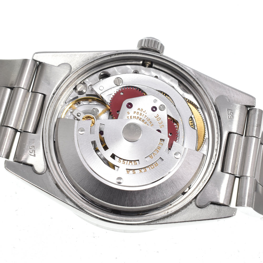 ROLEX Oyster perpetual date 15010 vintage Finely Engine Turned Bezel Silver Dial Automatic Men's
 Watch I#150052