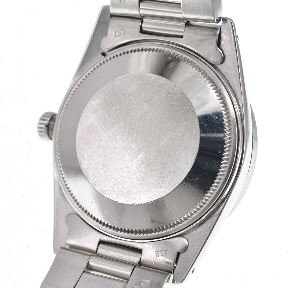 ROLEX Oyster perpetual date 15010 vintage Finely Engine Turned Bezel Silver Dial Automatic Men's
 Watch I#150052