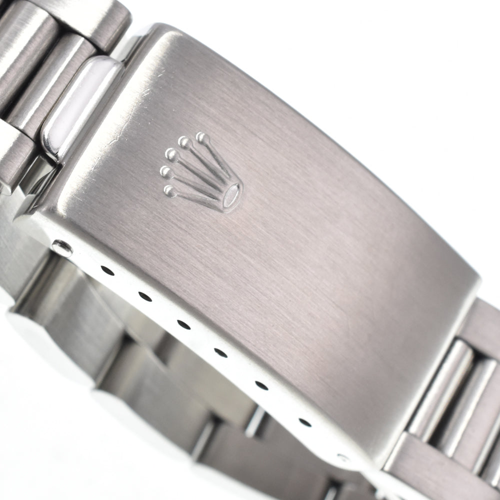 ROLEX Oyster perpetual date 15010 vintage Finely Engine Turned Bezel Silver Dial Automatic Men's
 Watch I#150052
