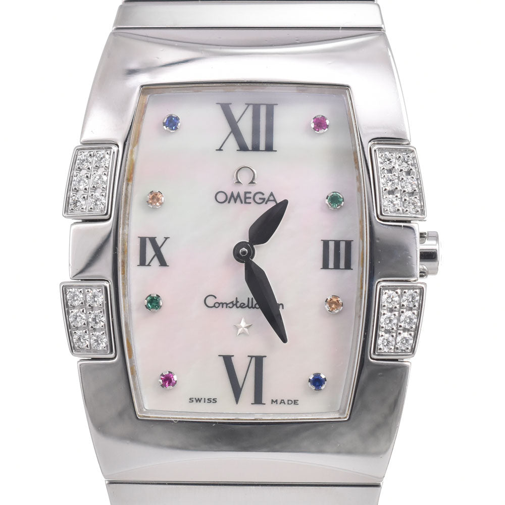 OMEGA Constellation Kalecuadrera 1586.79 Diamond Bezel White shell Dial Quartz Ladies
 Watch K#150059