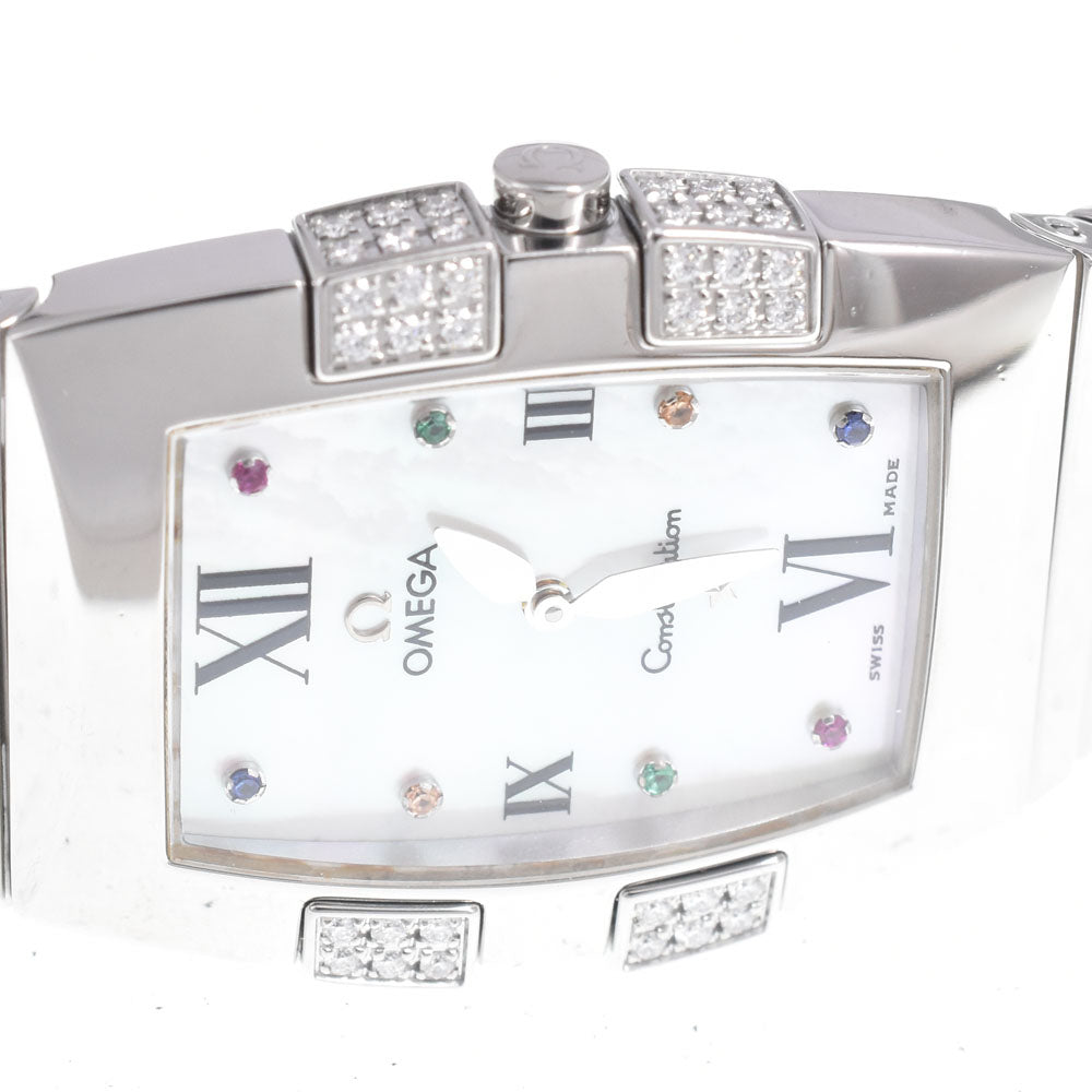 OMEGA Constellation Kalecuadrera 1586.79 Diamond Bezel White shell Dial Quartz Ladies
 Watch K#150059