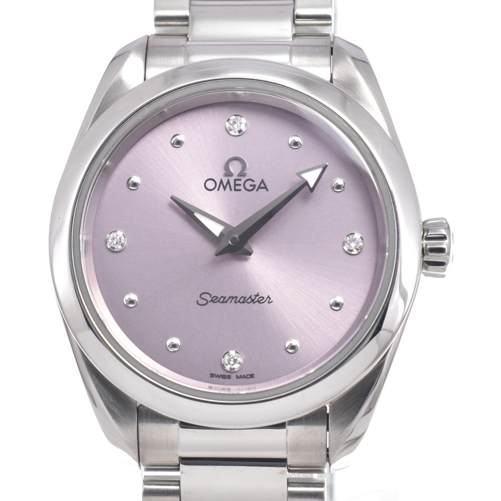 with paper OMEGA Seamaster Aqua Terra 220.10.28.60.60.001 4P Diamond Violet Dial Quartz Ladies
 Watch I#150062