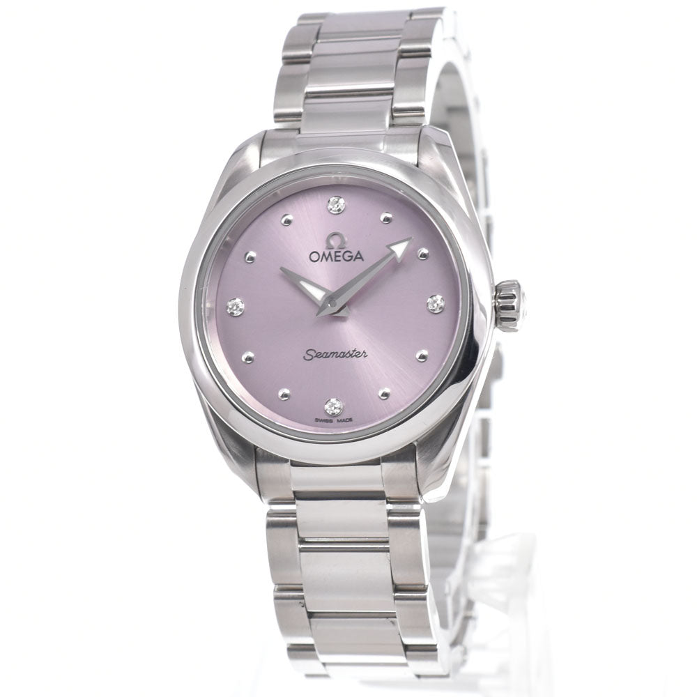 with paper OMEGA Seamaster Aqua Terra 220.10.28.60.60.001 4P Diamond Violet Dial Quartz Ladies
 Watch I#150062