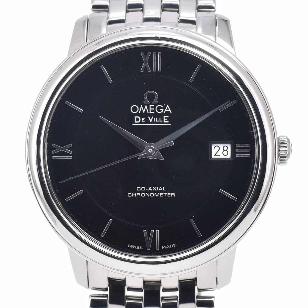 with paper OMEGA De Ville 424.10.37.20.01.001 Date CO-AXIAL black Dial Automatic Men's
 Watch J#150065