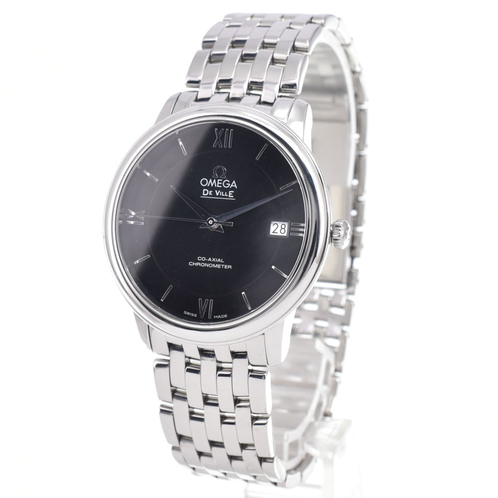 with paper OMEGA De Ville 424.10.37.20.01.001 Date CO-AXIAL black Dial Automatic Men's
 Watch J#150065