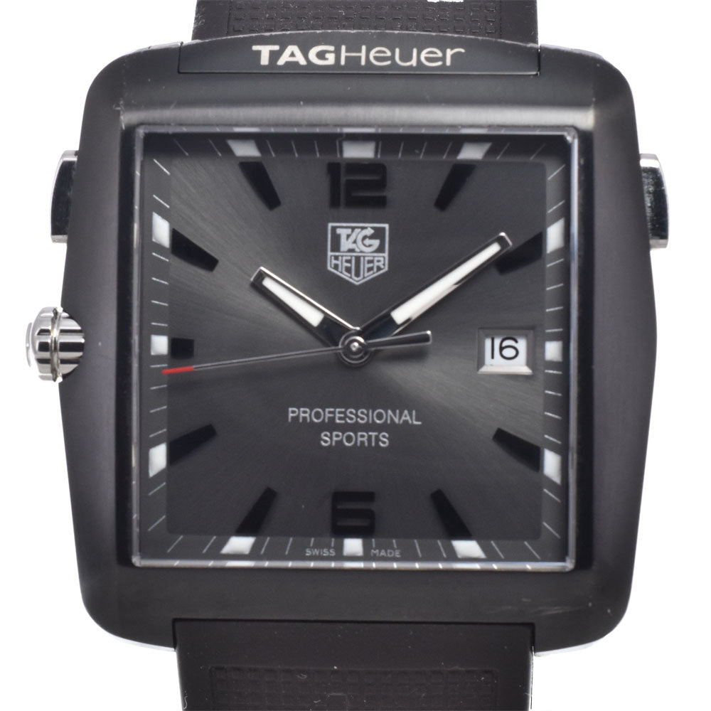 TAG HEUER Professional sports WAE1113.FT6004 Date black Dial Quartz Unisex
 Watch J#150068