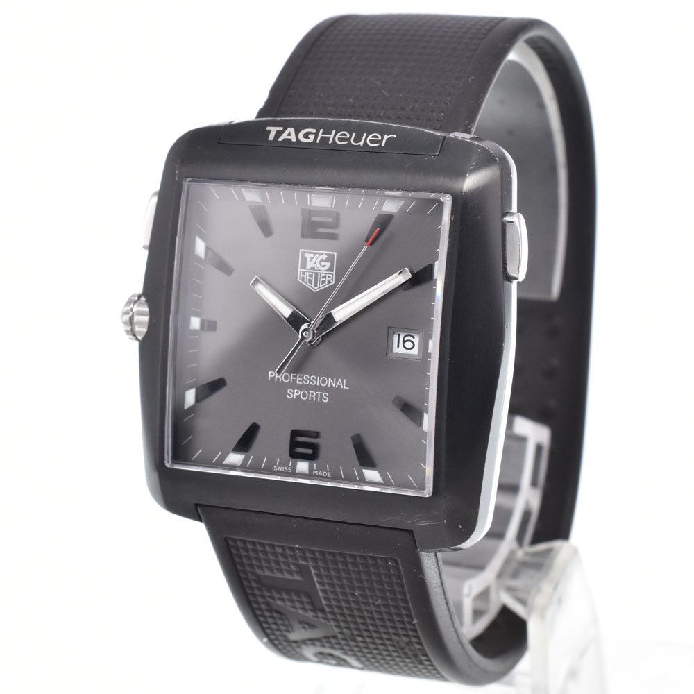 TAG HEUER Professional sports WAE1113.FT6004 Date black Dial Quartz Unisex
 Watch J#150068