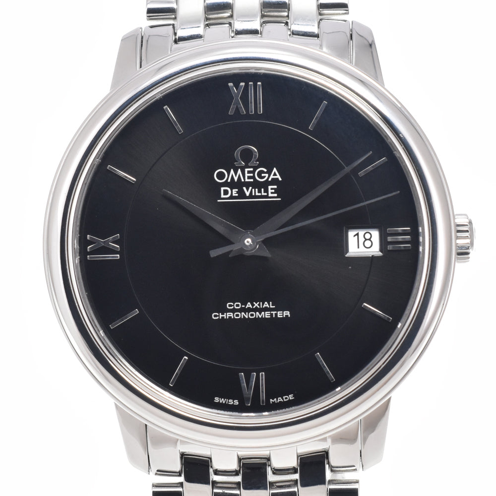 with paper OMEGA De Ville 424.10.37.20.01.001 Date CO-AXIAL black Dial Automatic Men's
 Watch I#150073