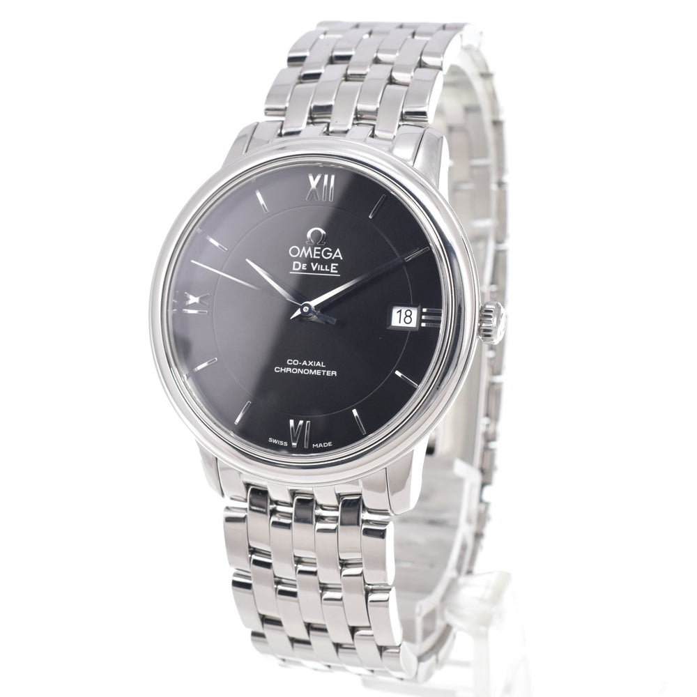 with paper OMEGA De Ville 424.10.37.20.01.001 Date CO-AXIAL black Dial Automatic Men's
 Watch I#150073