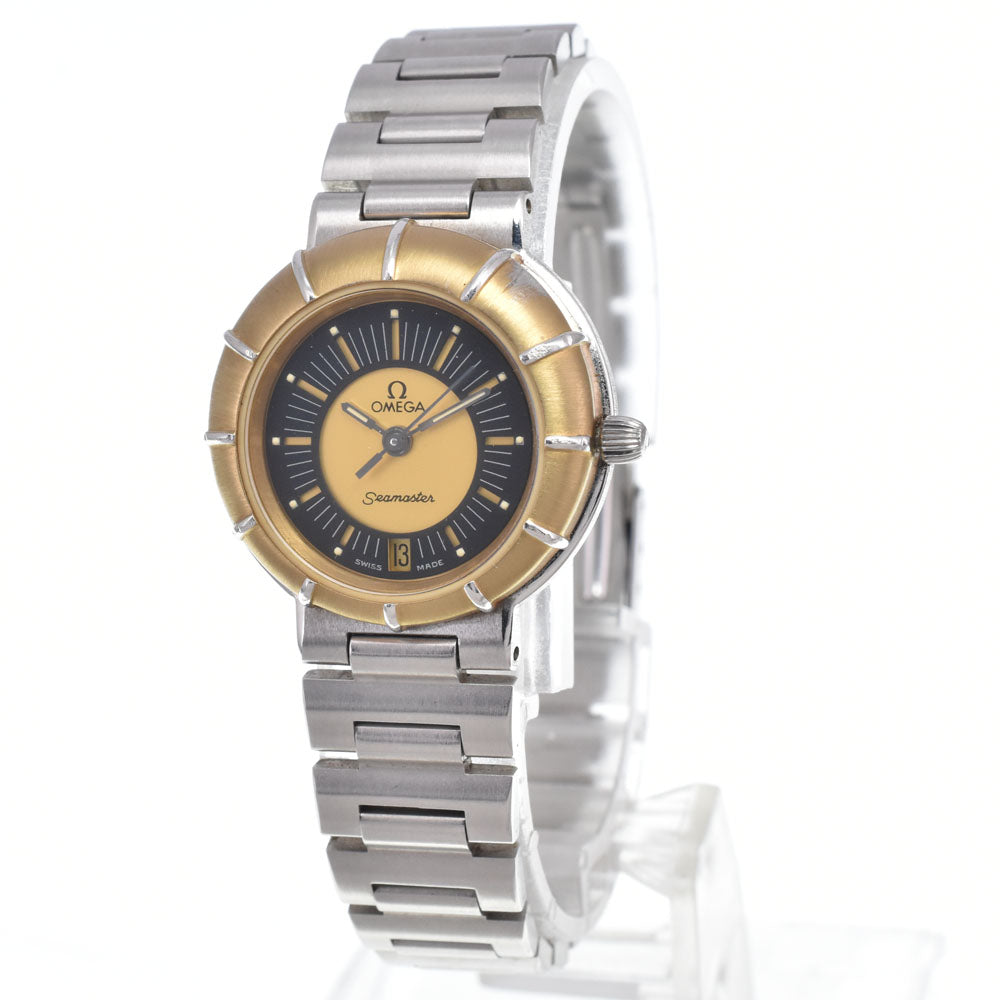 OMEGA Seamaster Dynamic Black / gold Dial Quartz Ladies
 Watch J#150074