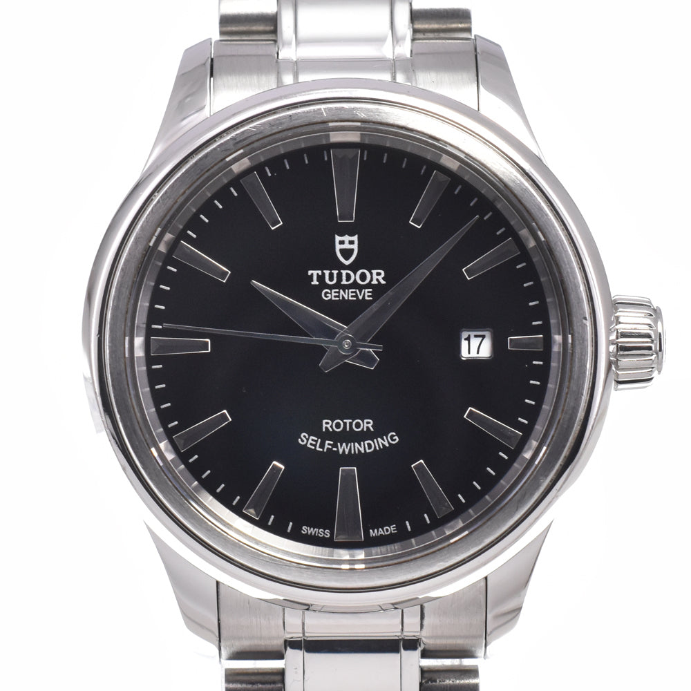 with paper TUDOR style 12100 Date black Dial Automatic Ladies
 Watch J#150075