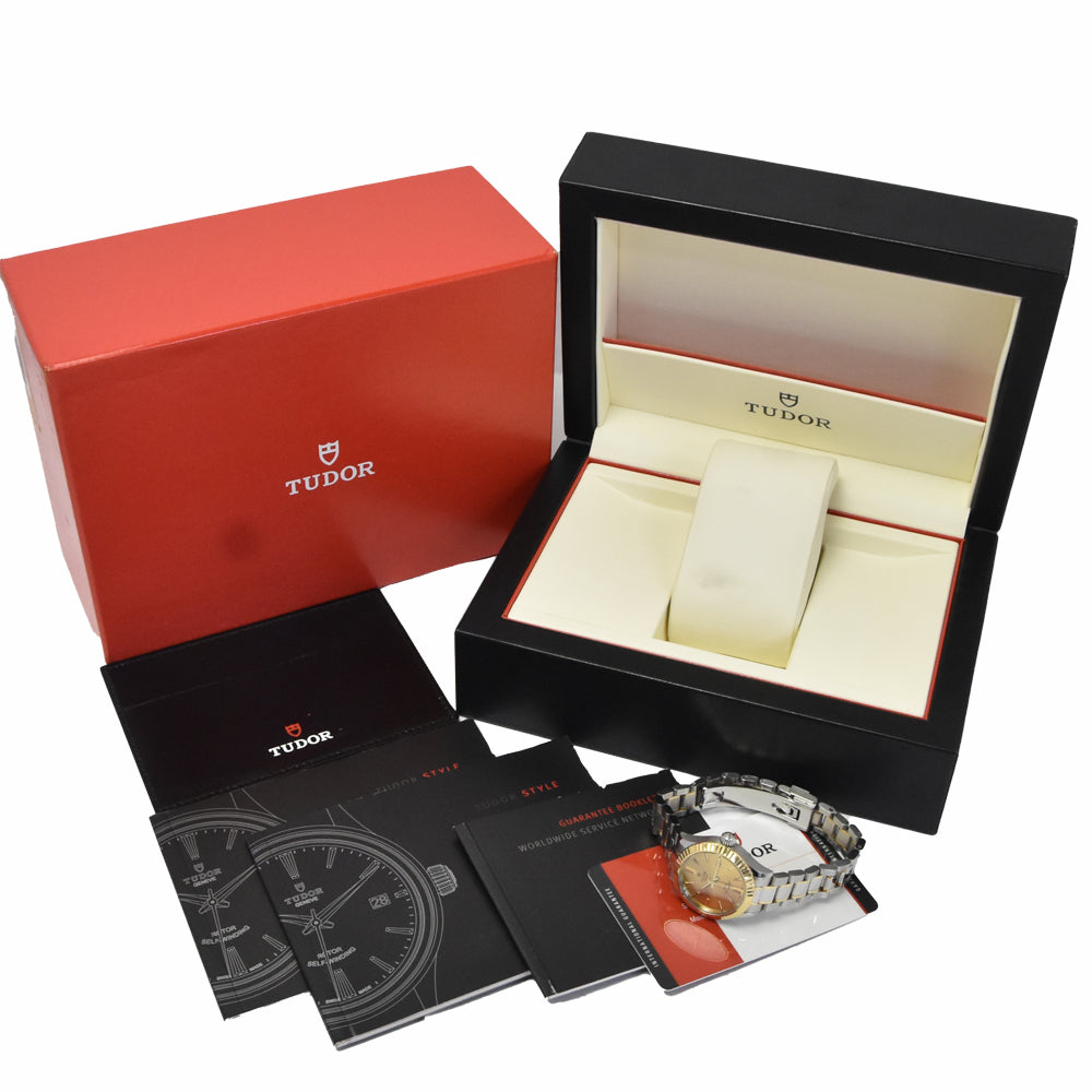 with paper TUDOR style 12113 Stainless Steel/K18YG gold Dial Automatic Ladies
 Watch J#150076