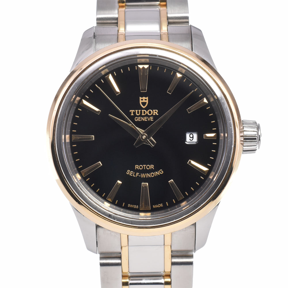 with paper TUDOR style 12103 black Dial Automatic Ladies
 Watch J#150077