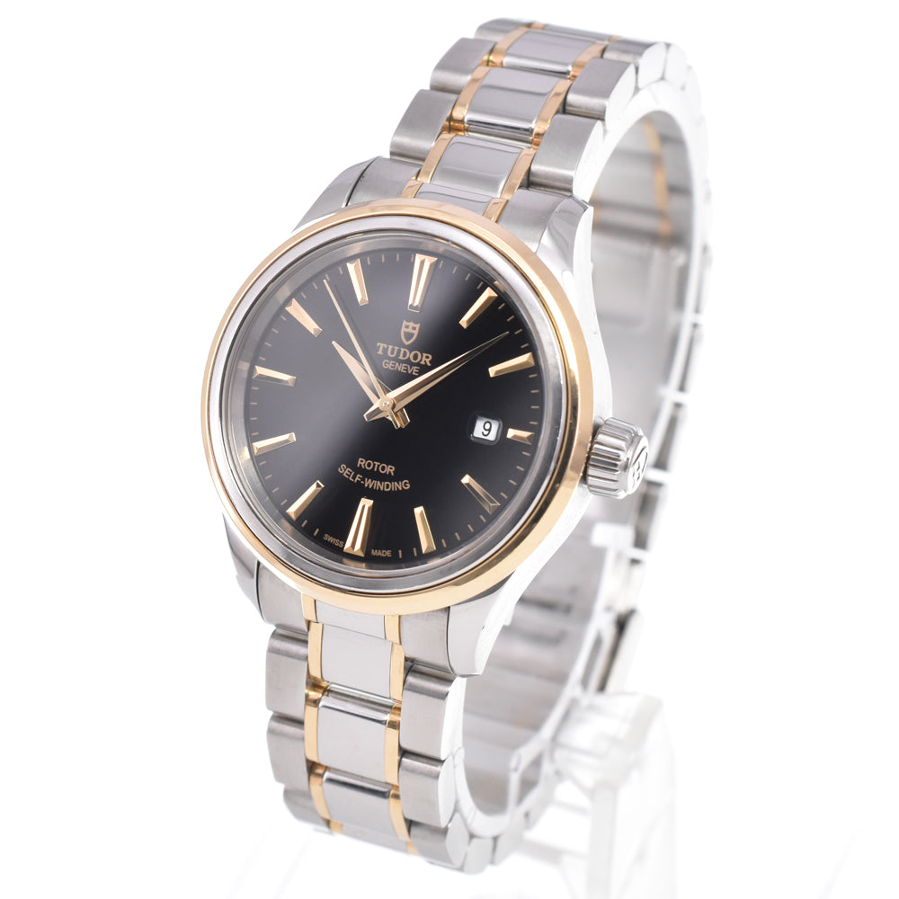 with paper TUDOR style 12103 black Dial Automatic Ladies
 Watch J#150077