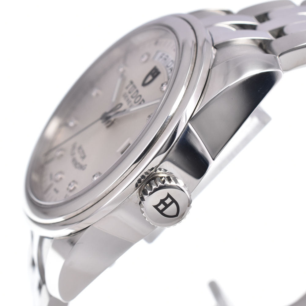 with paper TUDOR Glamor Day Date 56000 10P diamond Silver Dial Automatic Men's
 Watch I#150084