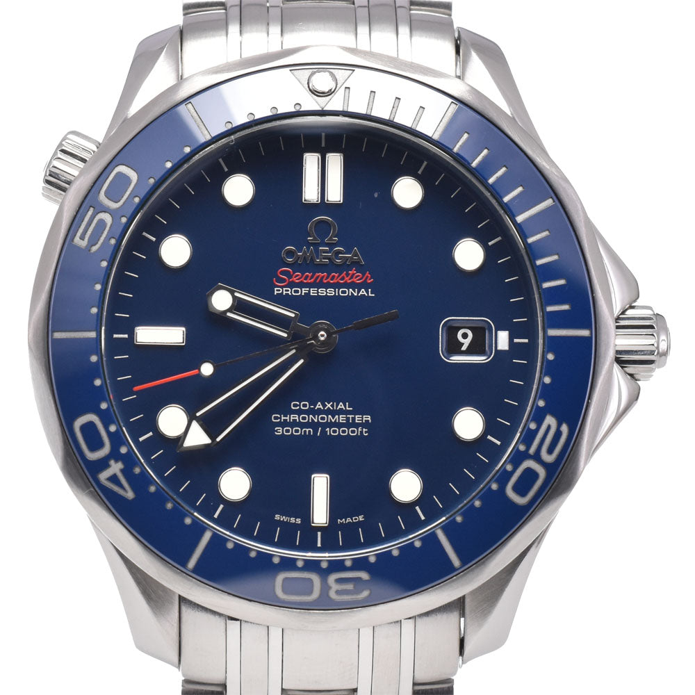 with paper OMEGA Seamaster Diver 300m 212.30.41.20.03.001 Date CO-AXIAL blue Dial Automatic Men's
 Watch J#150085