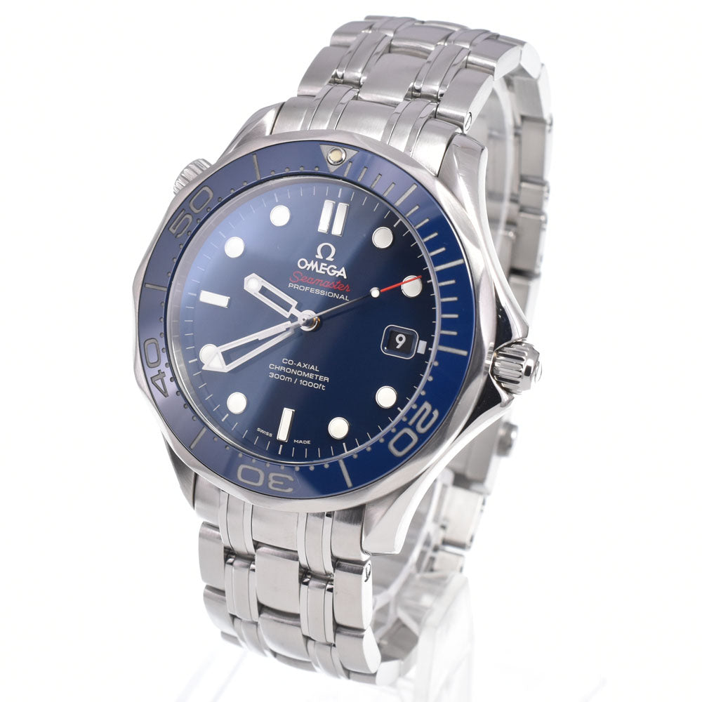 with paper OMEGA Seamaster Diver 300m 212.30.41.20.03.001 Date CO-AXIAL blue Dial Automatic Men's
 Watch J#150085
