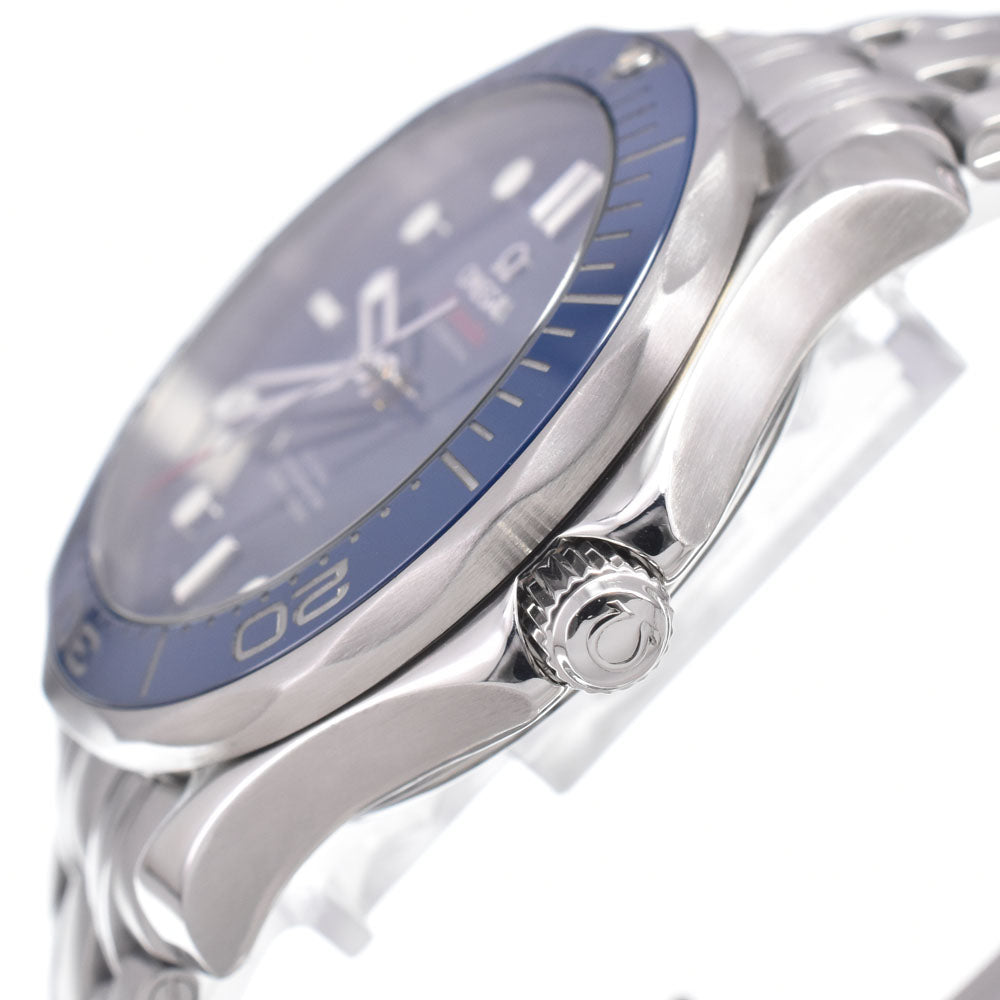 with paper OMEGA Seamaster Diver 300m 212.30.41.20.03.001 Date CO-AXIAL blue Dial Automatic Men's
 Watch J#150085