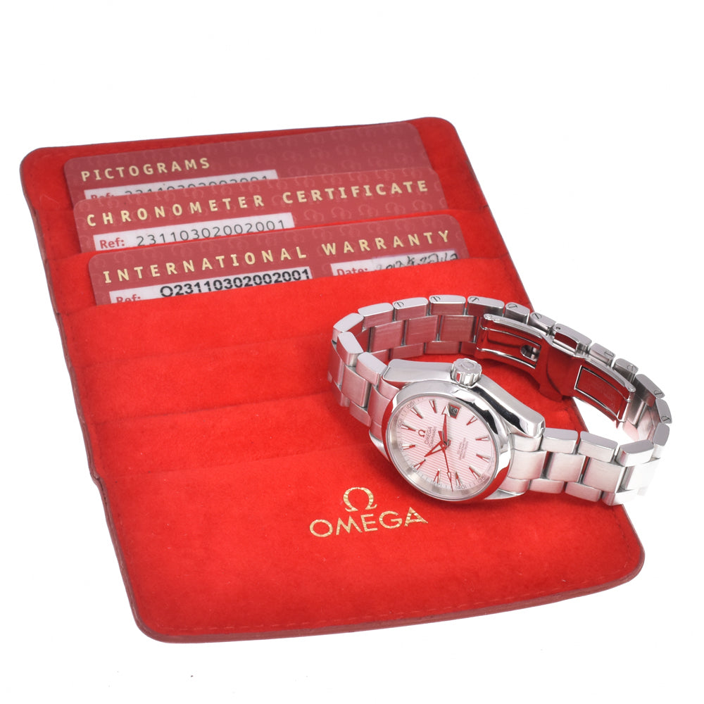 with paper OMEGA Seamaster 231.10.30.20.02.001 Silver Dial Automatic Ladies
 Watch J#150086