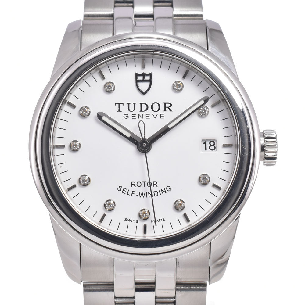 TUDOR Grammar Date 55000 10P Diamond Date white Dial Automatic Men's
 Watch I#150091