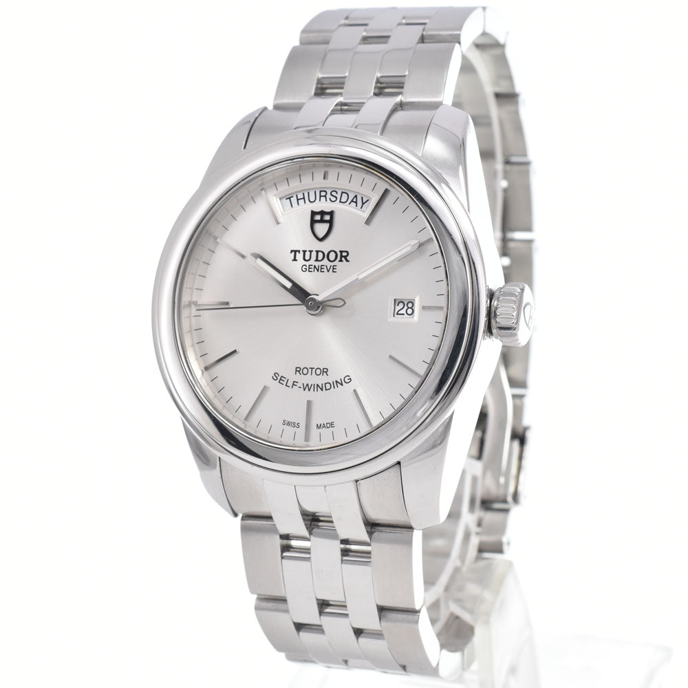 TUDOR Glamor Day Date 56000 Day date Silver Dial Automatic Men's
 Watch K#150094