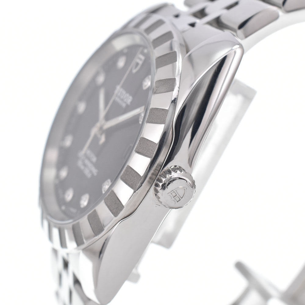 TUDOR Classic Date 21010 10P diamond black Dial Automatic Men's
 Watch K#150095