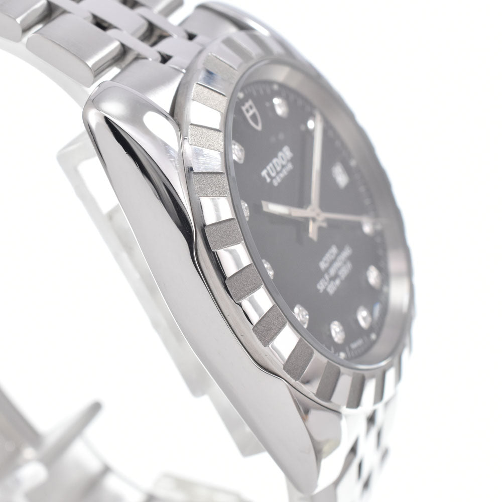 TUDOR Classic Date 21010 10P diamond black Dial Automatic Men's
 Watch K#150095