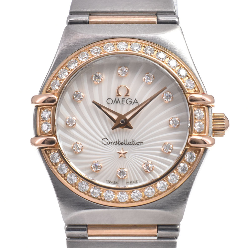 with paper OMEGA Constellation 111.25.23.60.55.00﻿3 12P Diamond Bezel Diamond Silver Dial Quartz Ladies
 Watch I#150105