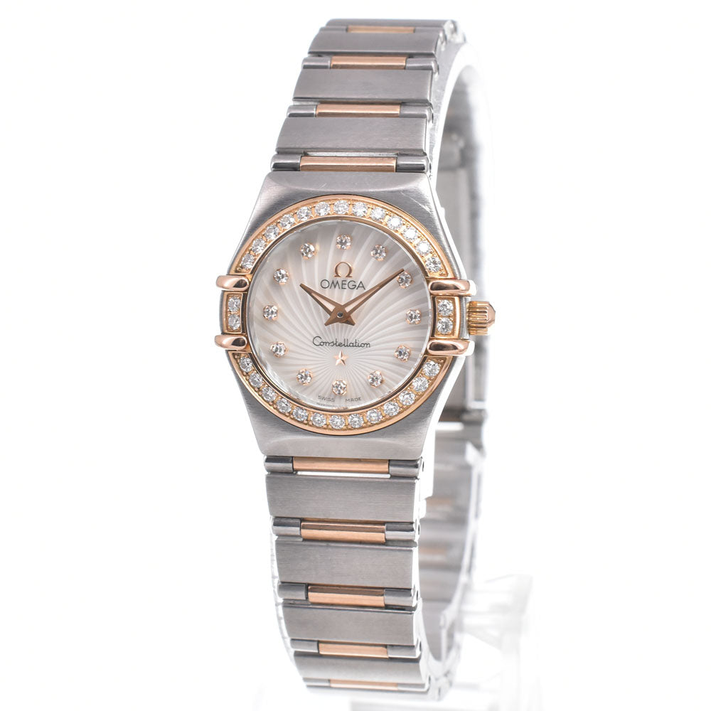 with paper OMEGA Constellation 111.25.23.60.55.00﻿3 12P Diamond Bezel Diamond Silver Dial Quartz Ladies
 Watch I#150105