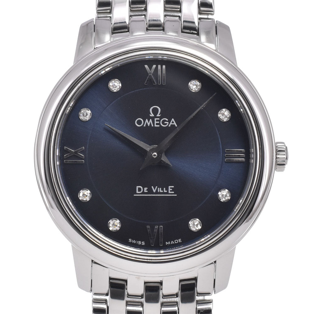 with paper OMEGA De Ville Prestige 424.10.27.60.53.001 6P diamond blue Dial Quartz Ladies
 Watch J#150107