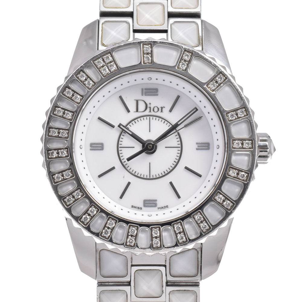 Christian Dior crystal CD112113 Bezel Diamond white Dial Quartz Ladies
 Watch J#150110