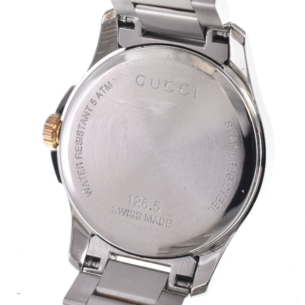 GUCCI G timeless 126.5 12P diamond White shell Dial Quartz Ladies
 Watch J#150112