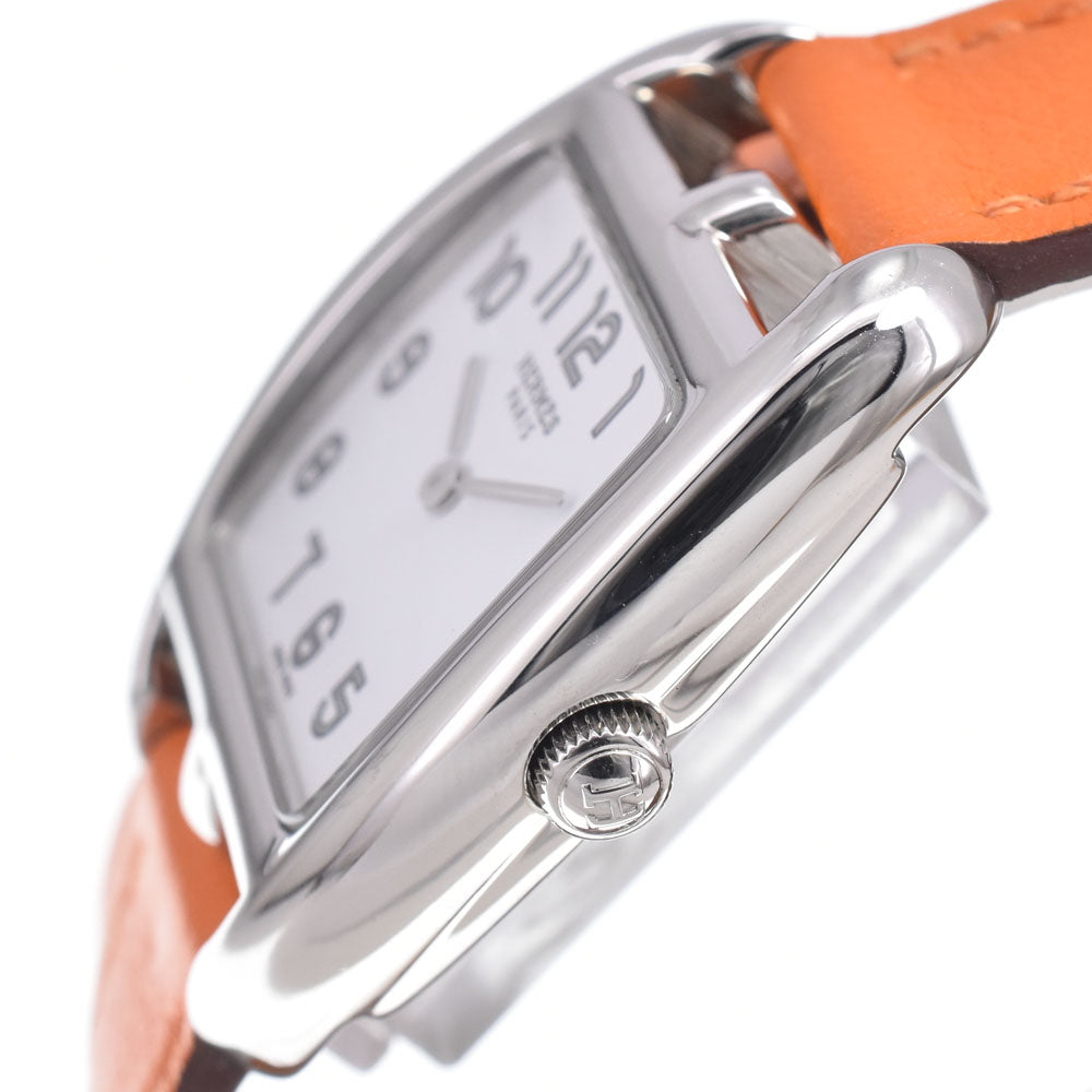HERMES Cape Cod Tonneau CT1.210 Dubrutur white Dial Quartz Ladies
 Watch J#150116