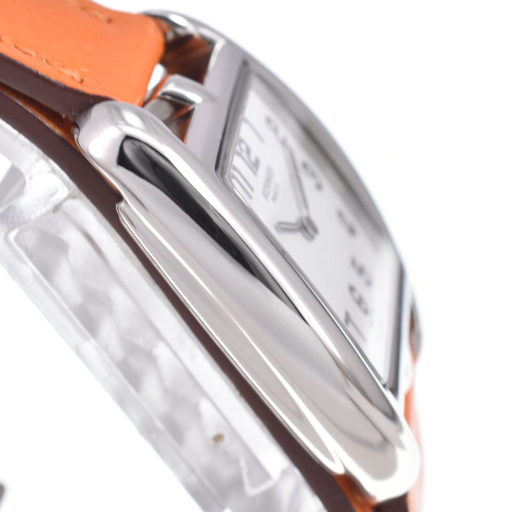 HERMES Cape Cod Tonneau CT1.210 Dubrutur white Dial Quartz Ladies
 Watch J#150116
