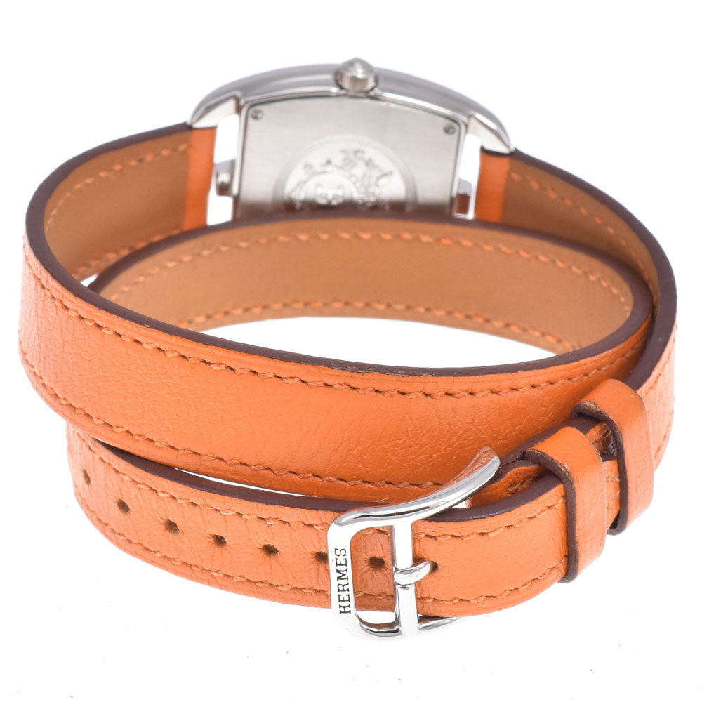 HERMES Cape Cod Tonneau CT1.210 Dubrutur white Dial Quartz Ladies
 Watch J#150116