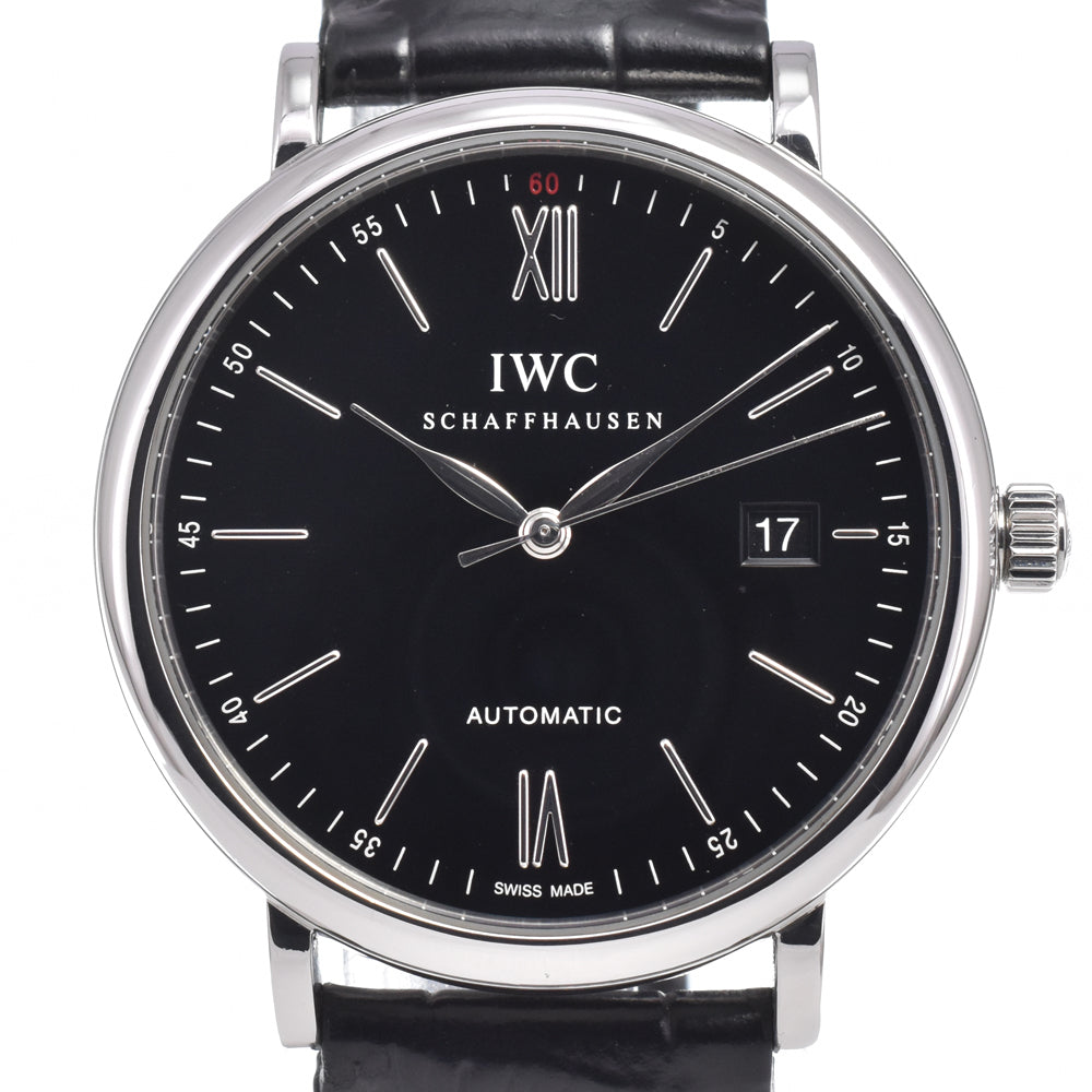 IWC SCHAFFHAUSEN Portofino IW356502 Date black Dial Automatic Men's
 Watch J#150121