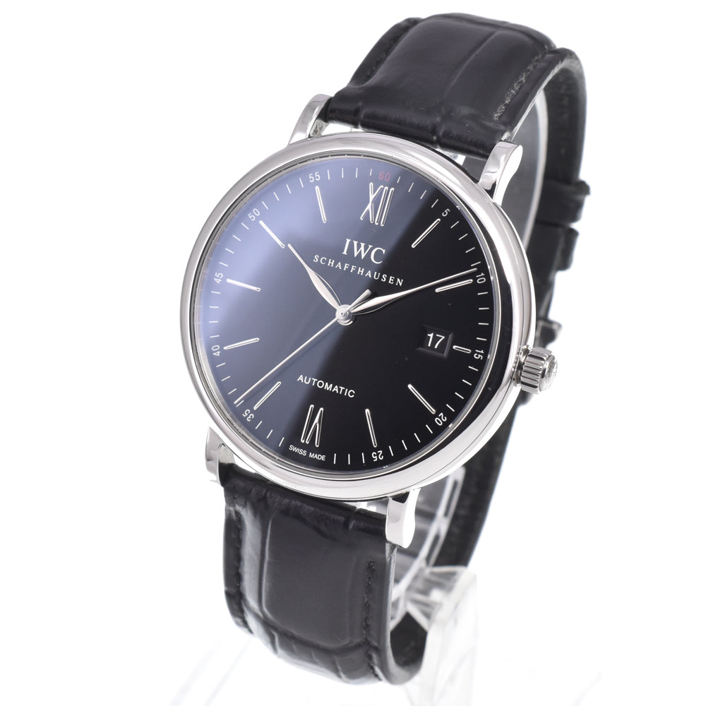 IWC SCHAFFHAUSEN Portofino IW356502 Date black Dial Automatic Men's
 Watch J#150121