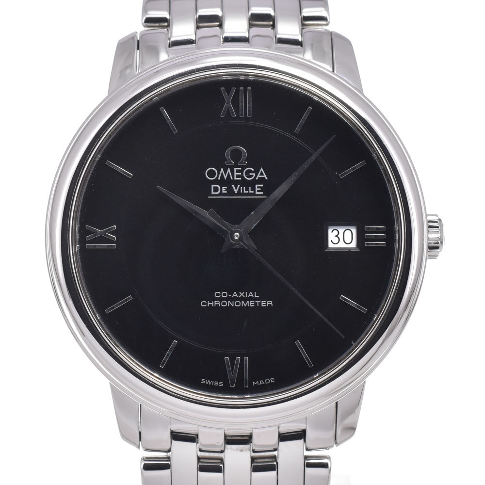 with paper OMEGA De Ville 424.10.37.20.01.001 Date CO-AXIAL black Dial Automatic Men's
 Watch J#150128