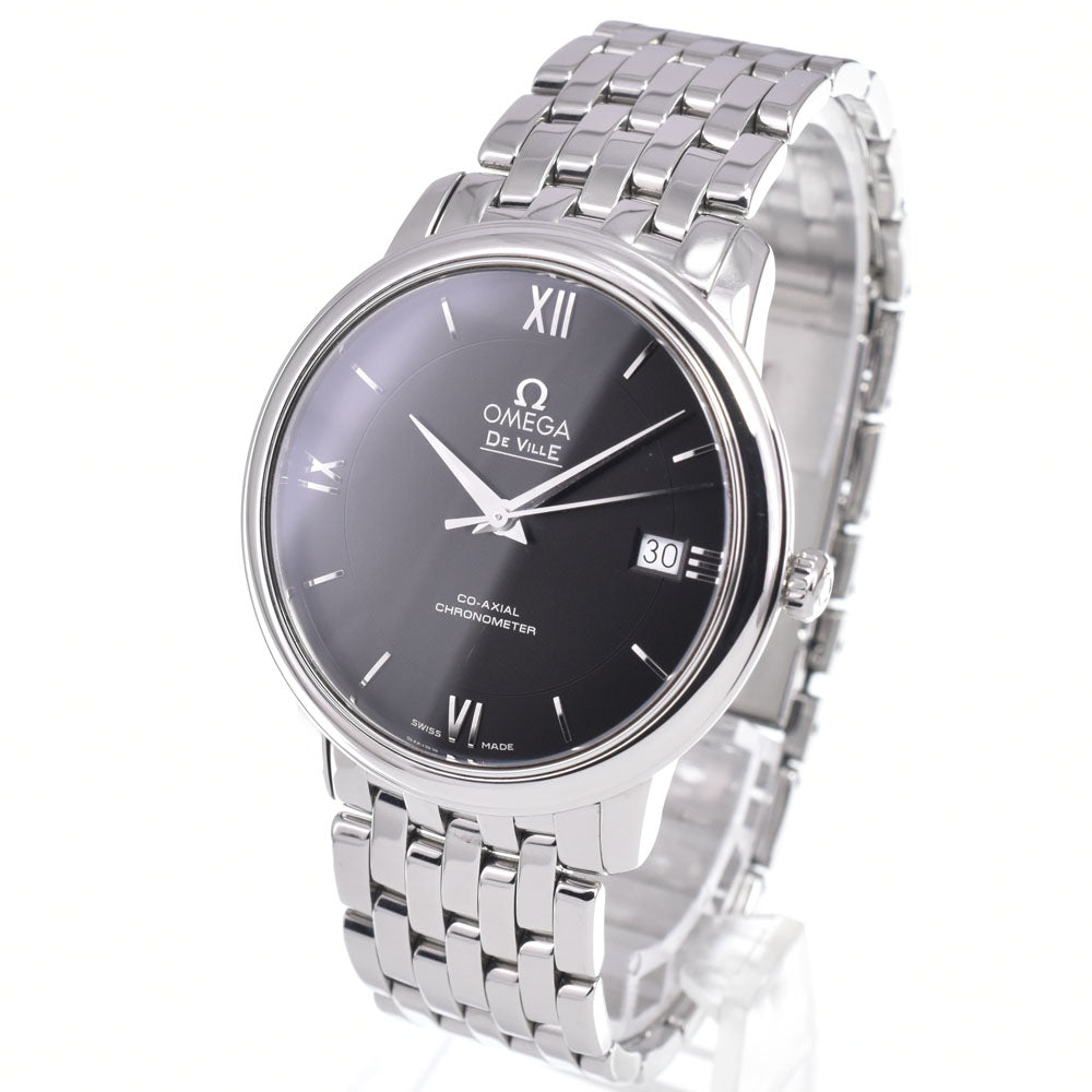 with paper OMEGA De Ville 424.10.37.20.01.001 Date CO-AXIAL black Dial Automatic Men's
 Watch J#150128