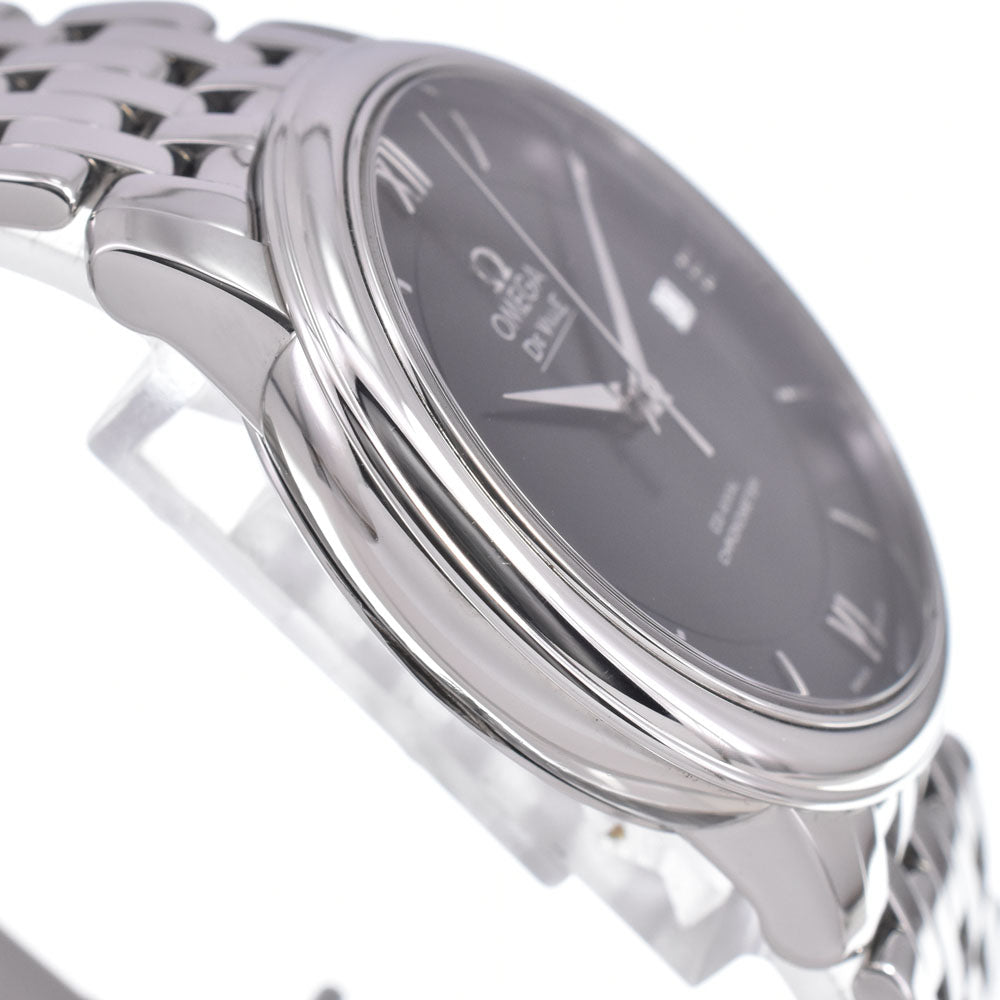 with paper OMEGA De Ville 424.10.37.20.01.001 Date CO-AXIAL black Dial Automatic Men's
 Watch J#150128