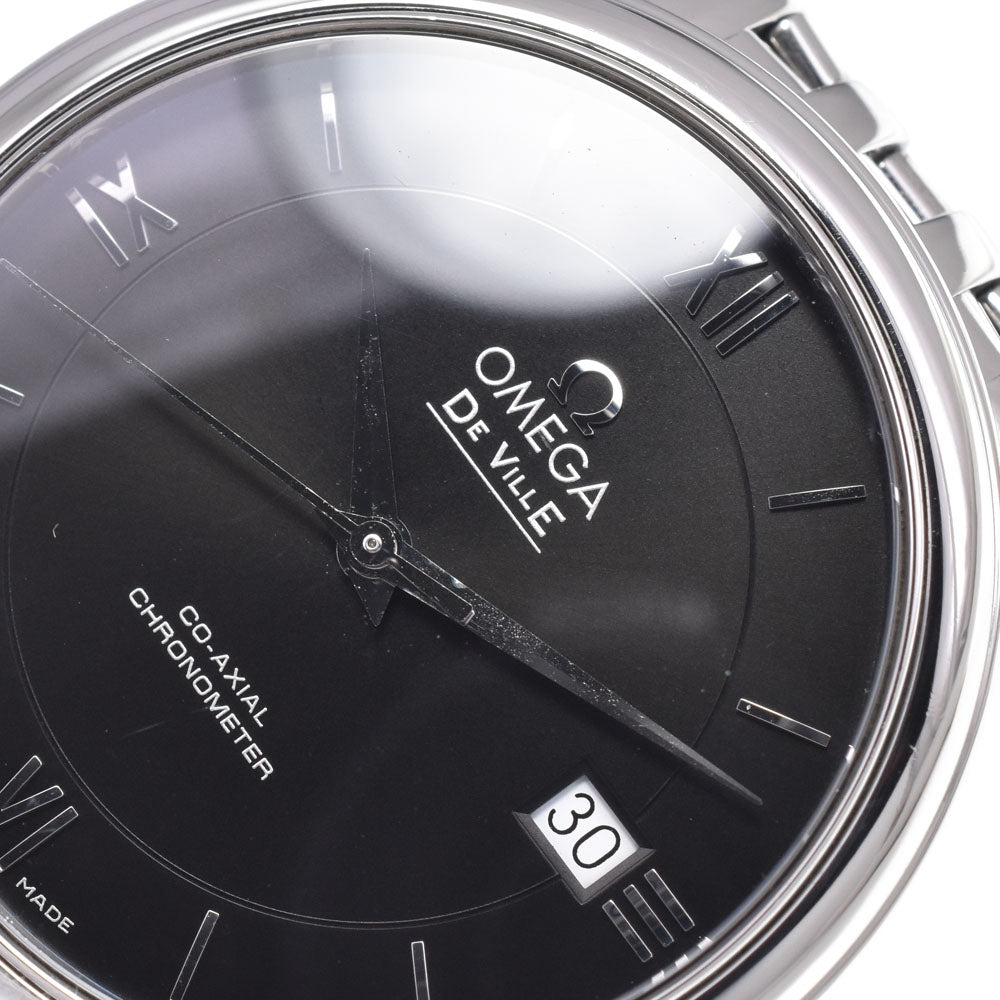 with paper OMEGA De Ville 424.10.37.20.01.001 Date CO-AXIAL black Dial Automatic Men's
 Watch J#150128