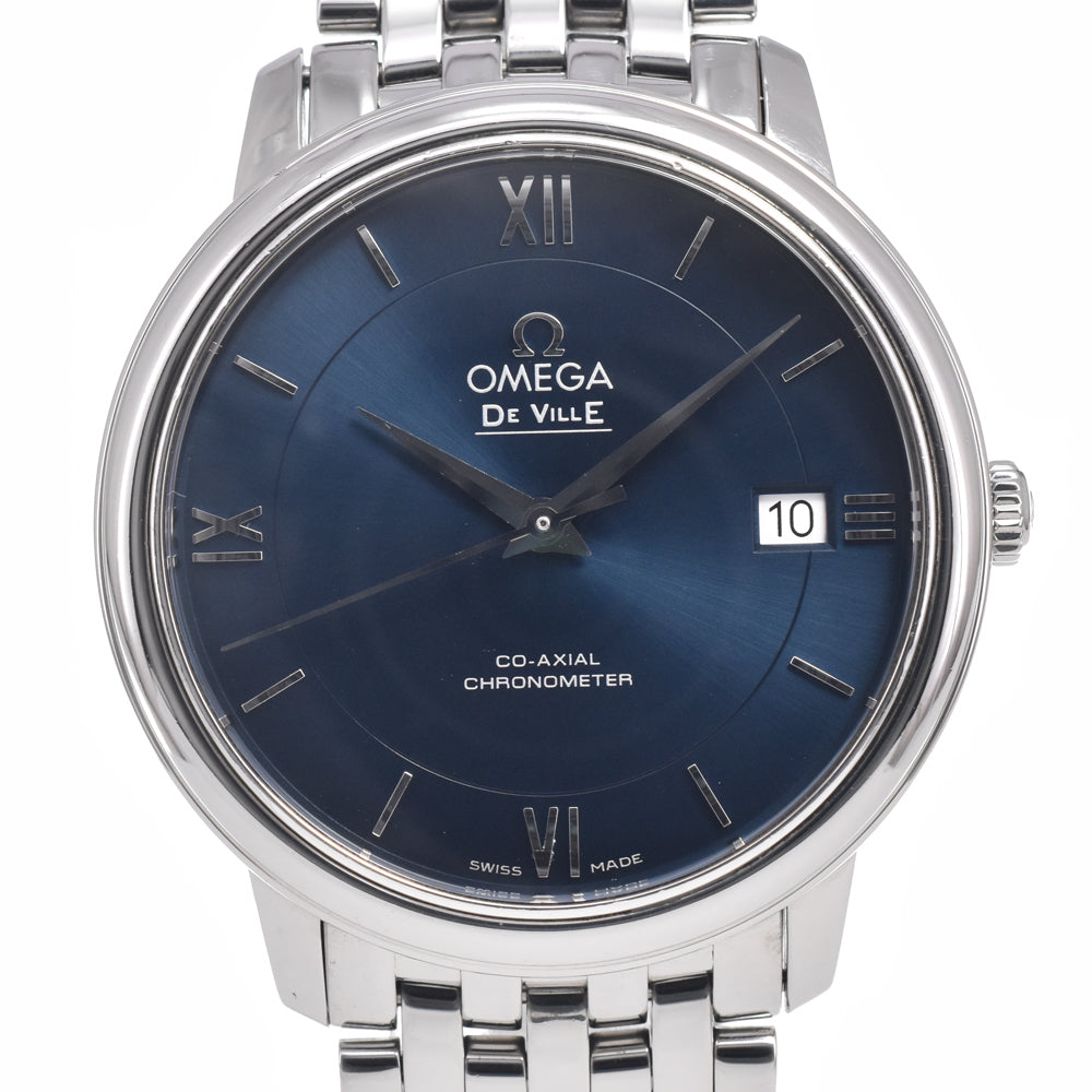 with paper OMEGA De Ville Prestige 424.10.37.20.03.001 Date blue Dial Automatic Men's
 Watch J#150129