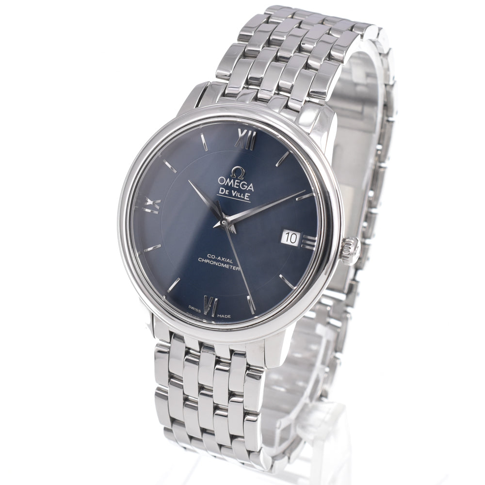 with paper OMEGA De Ville Prestige 424.10.37.20.03.001 Date blue Dial Automatic Men's
 Watch J#150129