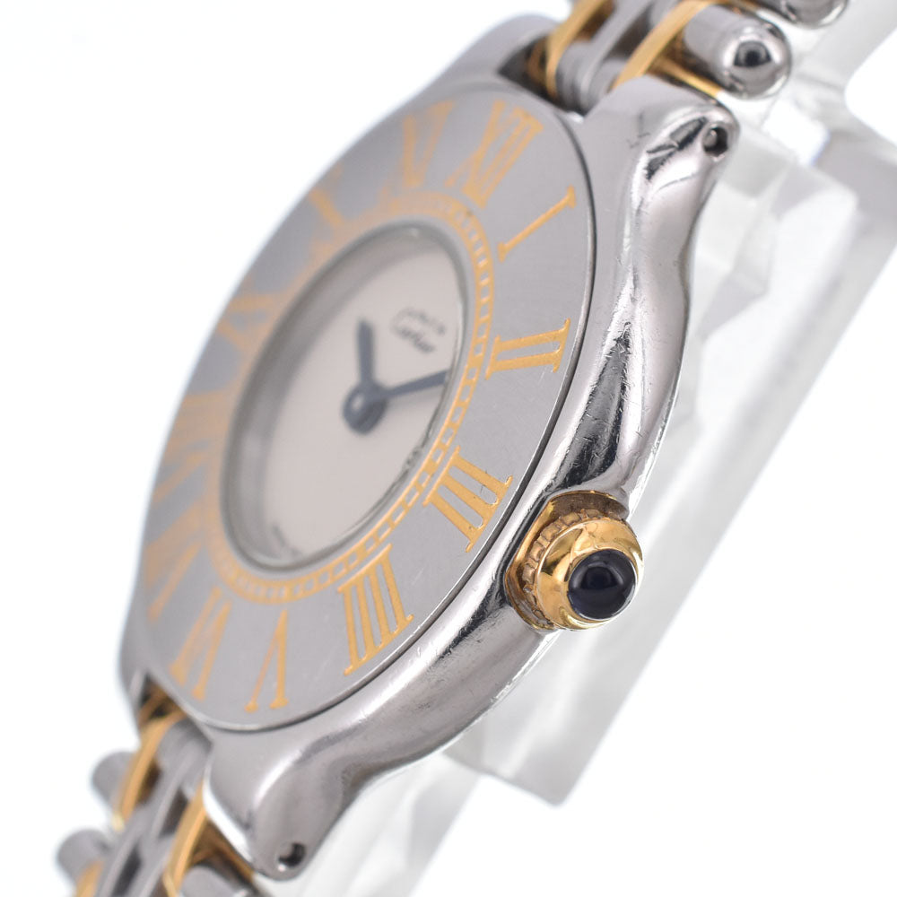 CARTIER Must21 SM W10051F4 Silver Dial Quartz Ladies
 Watch J#150137