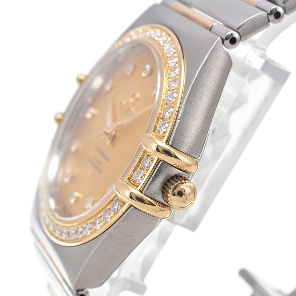 with paper OMEGA Constellation 111.25.36.20.58.001 11P Diamond Bezel Diamond gold Dial Automatic Ladies
 Watch I#150140
