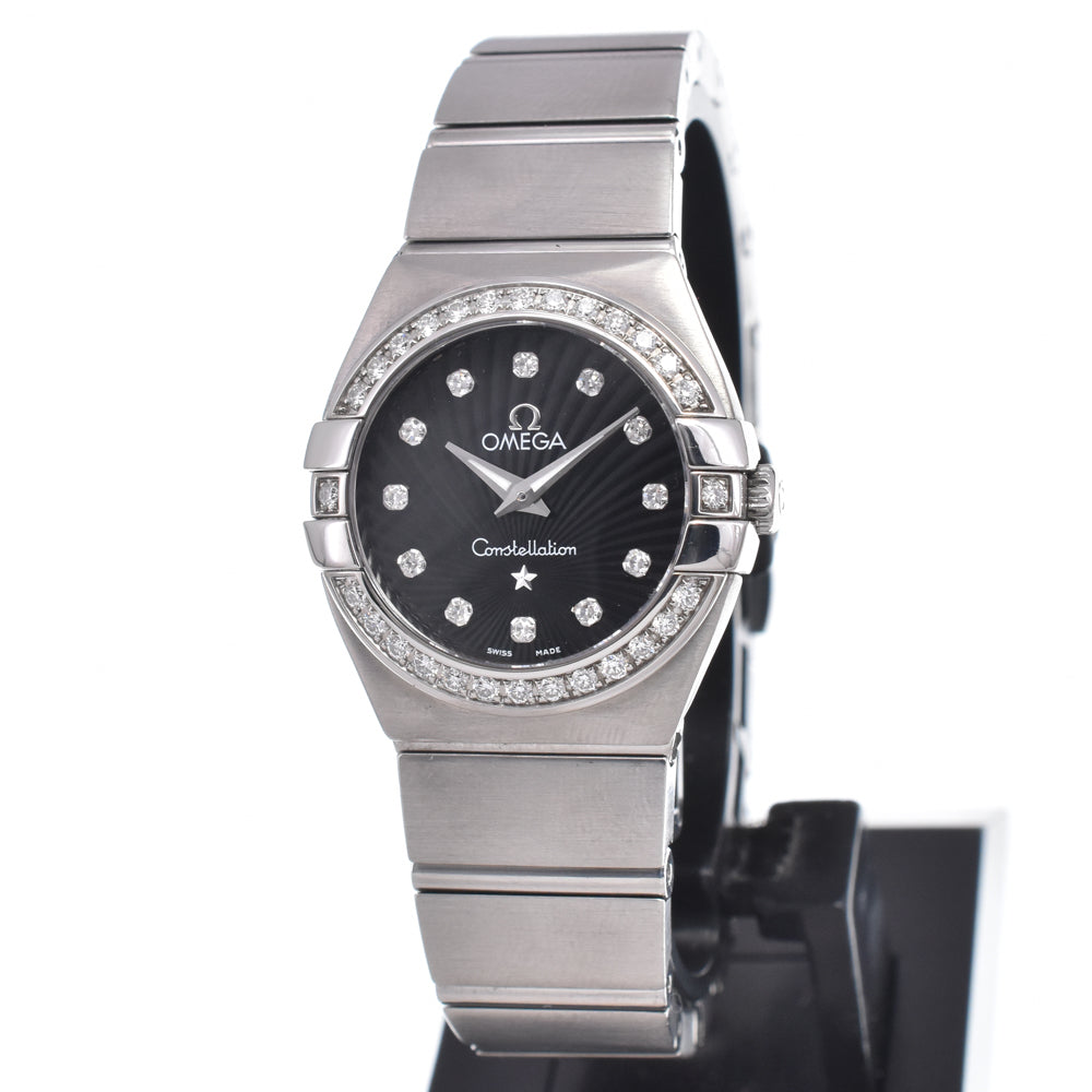 OMEGA Constellation 123.15.24.60.51.001 diamond black Dial Quartz Ladies
 Watch K#150146