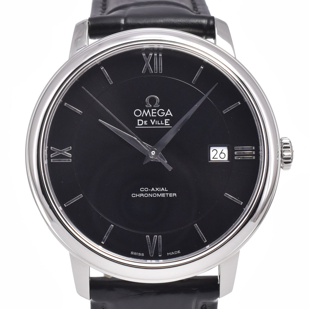 with paper OMEGA De Ville Prestige 424.13.40.20.01.001 Date CO-AXIAL black Dial Automatic Men's
 Watch J#150147