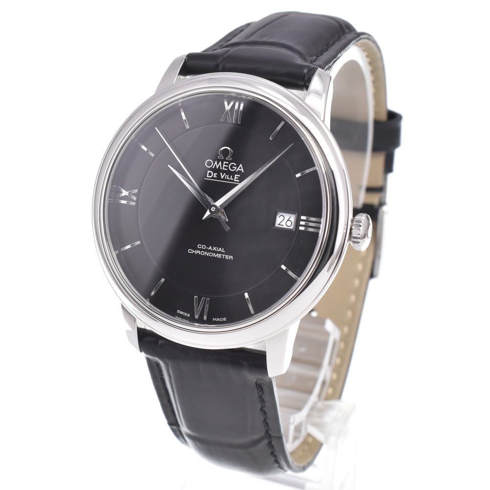 with paper OMEGA De Ville Prestige 424.13.40.20.01.001 Date CO-AXIAL black Dial Automatic Men's
 Watch J#150147