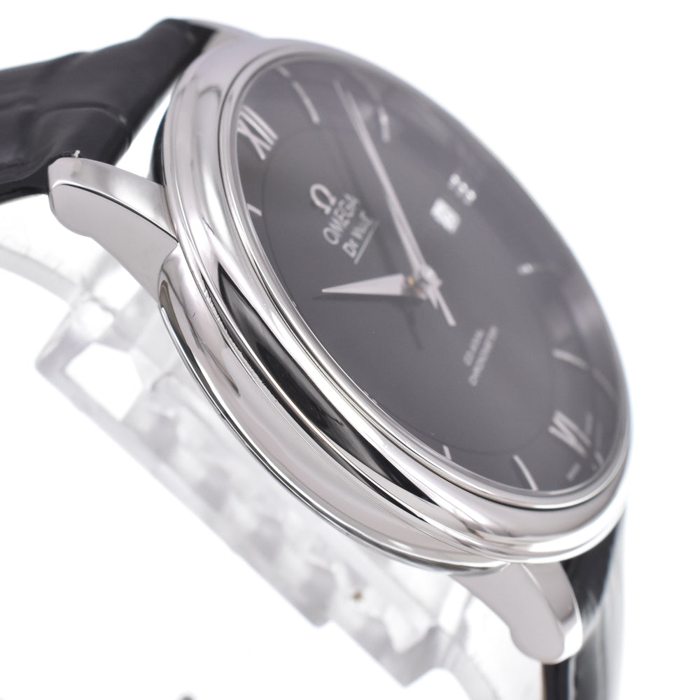 with paper OMEGA De Ville Prestige 424.13.40.20.01.001 Date CO-AXIAL black Dial Automatic Men's
 Watch J#150147