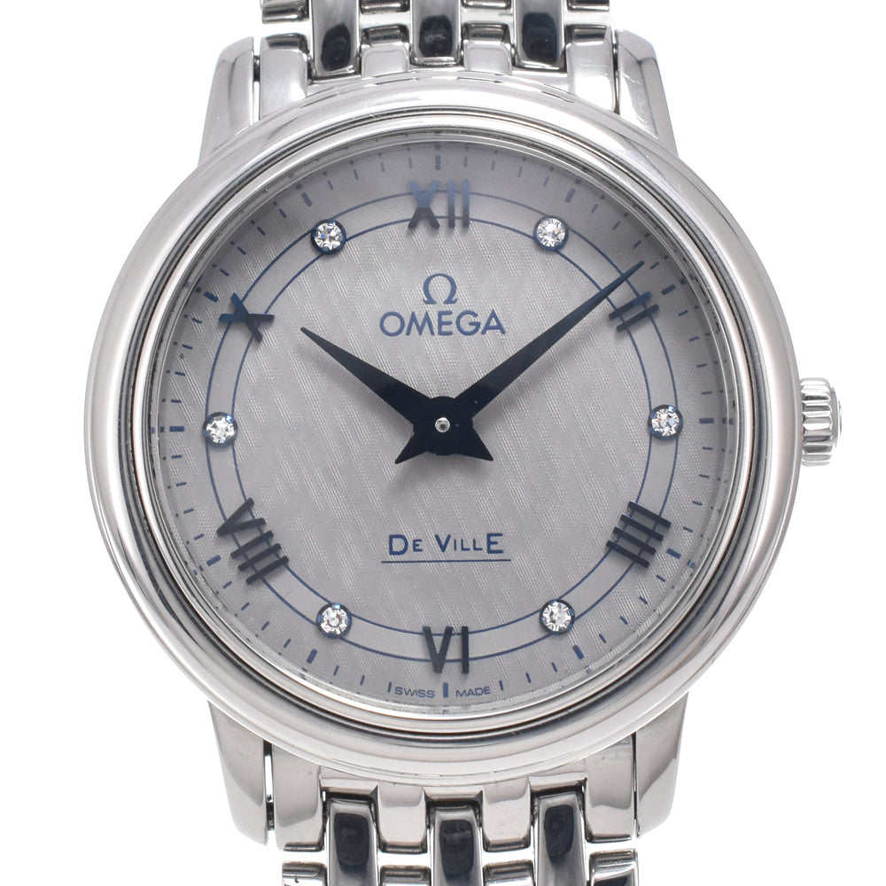 with paper OMEGA De Ville Prestige 424.10.27.60.56.002 6P diamond gray Dial Quartz Ladies
 Watch K#150150